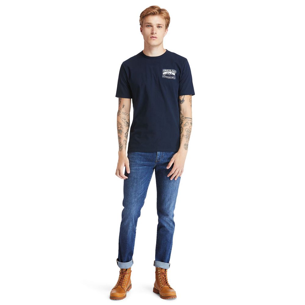 Timberland Mens Pants Sargent Lake Slim Denim Jeans - Blue - India FZ9816352